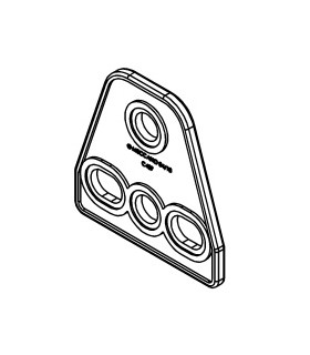 MJ special soft triangle plate 3x1 yellow safran