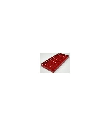 Plaque a rebords 140 x 60 mm rouge  (11 x 5 tr)