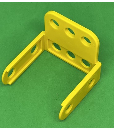 Mj flanged double bracket 6x2 yellow