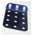 Plaque rigide 60x38 135° bleu trans.