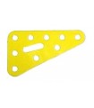 Plaque triangulaire 3 x 5 trous jaune