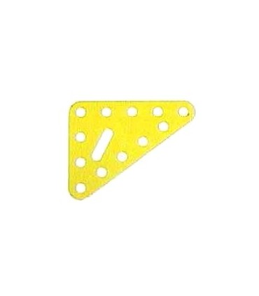 Plaque triangulaire 4 x 5 trous jaune