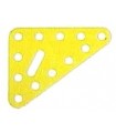 Plaque triangulaire 4 x 5 trous jaune