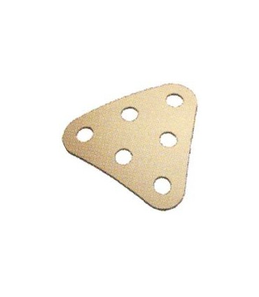 Plaque triangulaire 3x3 cintree beige metal