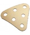 Plaque triangulaire 3x3 cintree beige metal