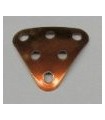 Plaque triangulaire 3x3 cintree orange