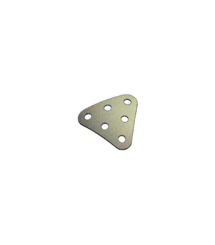 Plaque triangulaire 3x3 cintree gris argent