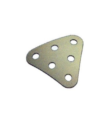 Plaque triangulaire 3x3 cintree gris argent