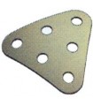 Plaque triangulaire 3x3 cintree gris argent