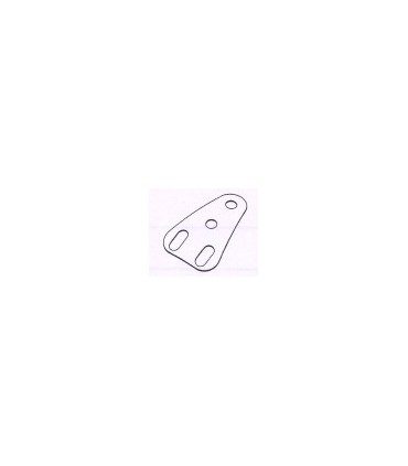 Plaque triang isocele 38x25mm cintree noir
