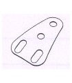 Plaque triang isocele 38x25mm cintree noir