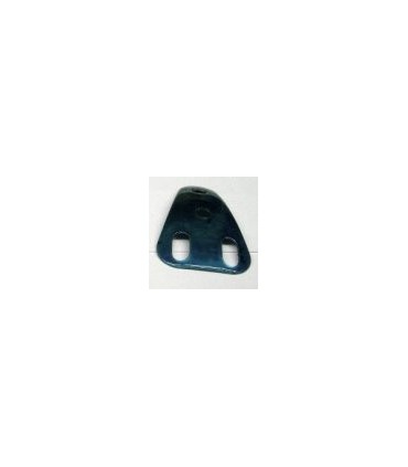 Plaque triang isocele 38x25mm cintree bleu