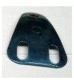 Plaque triang isocele 38x25mm cintree bleu