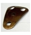 Plaque triang isocele 38x25mm cintree orange