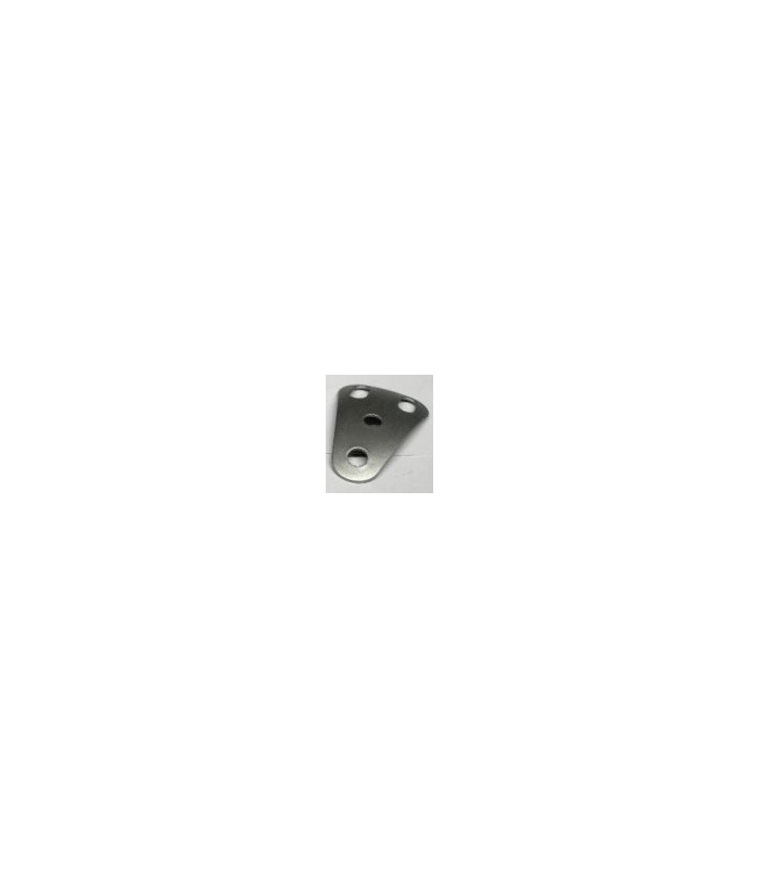 Plaque triang isocele 38x25mm cintree gris arg