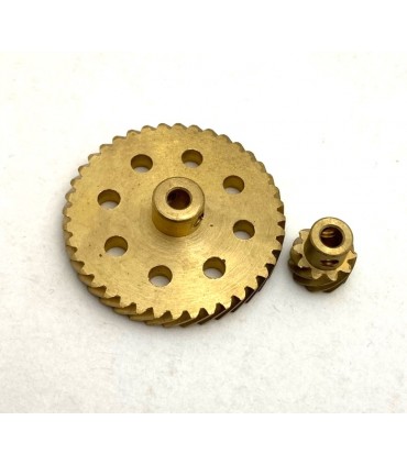 Pair helical gear 10-40 th brass