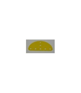 Plaque semi circulaire ø 65 mm jaune