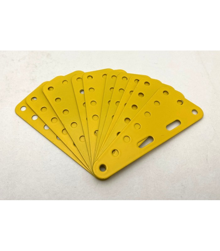 Metal triang.flex.plate 90 x 60mm yellow f1 (lot of 10) Metal triang.flex.plate 90 x 60mm yellow f1 (lot of 10)