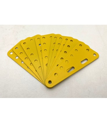Metal triang.flex.plate 90 x 60mm yellow f1 (lot of 10)