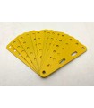 Plaque flex triang. 90 x 40 mm jaune f1 (lot de 10)