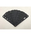 Metal triang.flex.plate 90 x 40 mm satin black (pack of 10)