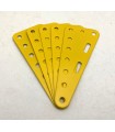 Plaque flex triang. 90 x 40 mm jaune f1 (lot de 5)