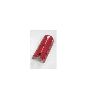 Plaque metal 60x40mm cintree en u rouge