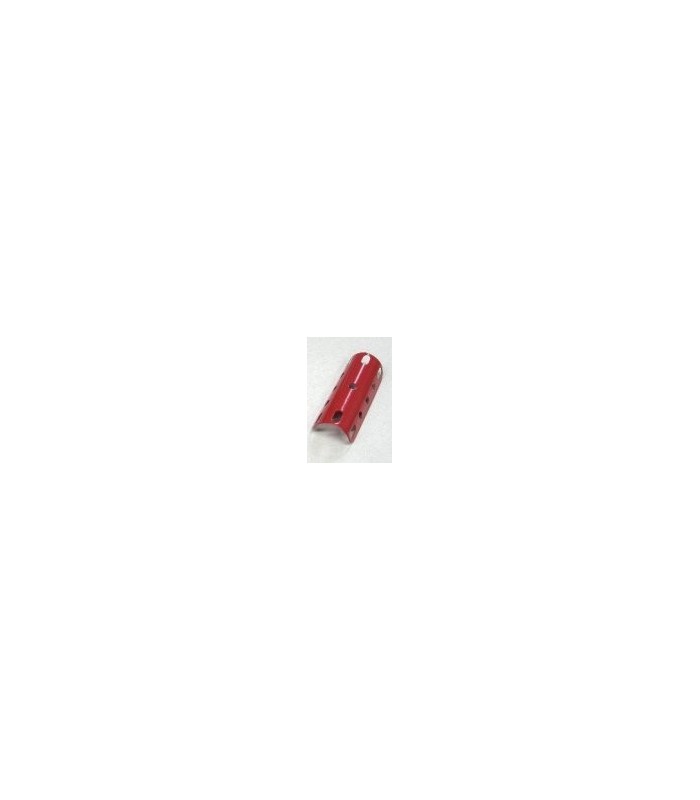 Plaque metal 60x40mm cintree en u rouge Plaque metal 60x40mm cintree en u rouge