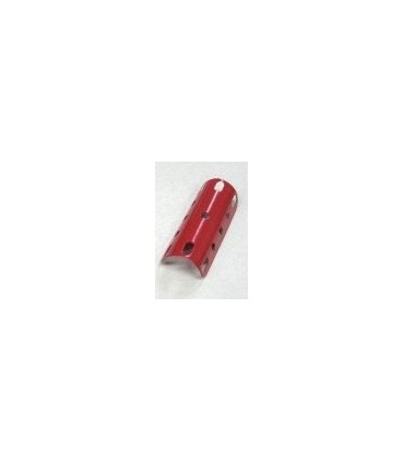 Plaque metal 60x40mm cintree en u rouge