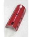 Plaque metal 60x40mm cintree en u rouge