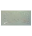 Plaque incurvee flexible l100mm transp