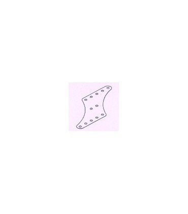 Plaque 1/2 y flexible l126mm bleu