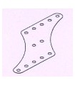 Plaque 1/2 y flexible l126mm bleu