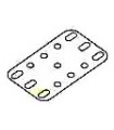 Plaque flexi 60 x 40 mm plast. transpa.  3 x 5 tr