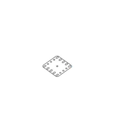 Plaque flexi 60 x 60 mm  plast.transpa.  5 x 5 tr