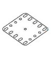 Plaque flexi 60 x 60 mm  plast.transpa.  5 x 5 tr