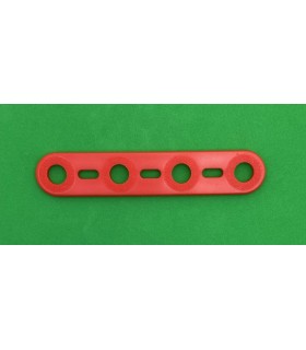 Mj flat strip 4 holes light red