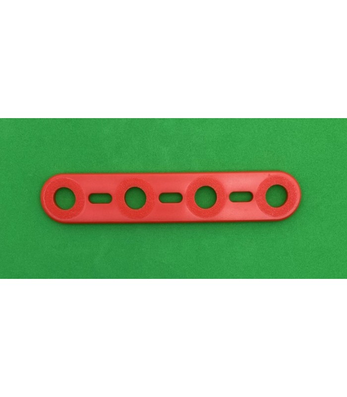 Mj flat strip 4 holes light red Mj flat strip 4 holes light red