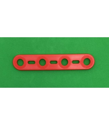 Mj flat strip 4 holes light red