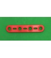 Mj flat strip 4 holes light red