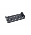 Used Plastic edge plate 2 x 7 holes black (61mm x 25mm)