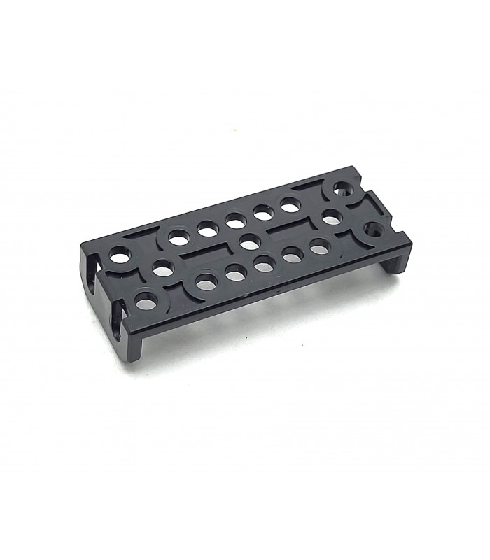 Plaque à rebord en plastique 2 x 7 trous noir (61mm x 25mm) seconde main Plaque à rebord en plastique 2 x 7 trous noir (61mm x 25mm) seconde main