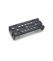 Plaque à rebord en plastique 2 x 7 trous noir (61mm x 25mm) seconde main