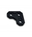 Used black plastic corner bracket 2 x 2 holes