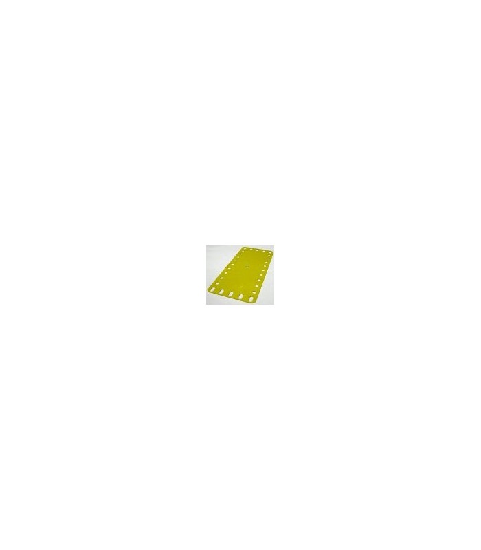 Plaque plastique 5 x 11 trous jaune Plaque plastique 5 x 11 trous jaune