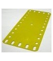 Plaque plastique 5 x 11 trous jaune