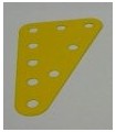 Plaque flex triang. 60 x 40 mm metal jaune
