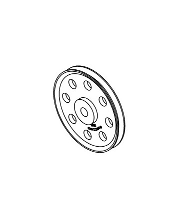 Plastic Pulley without hubb ø38 mm black