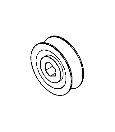 Pulley ø 12 mm white 3 sections