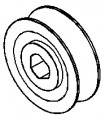 Pulley ø 12 mm white 3 sections